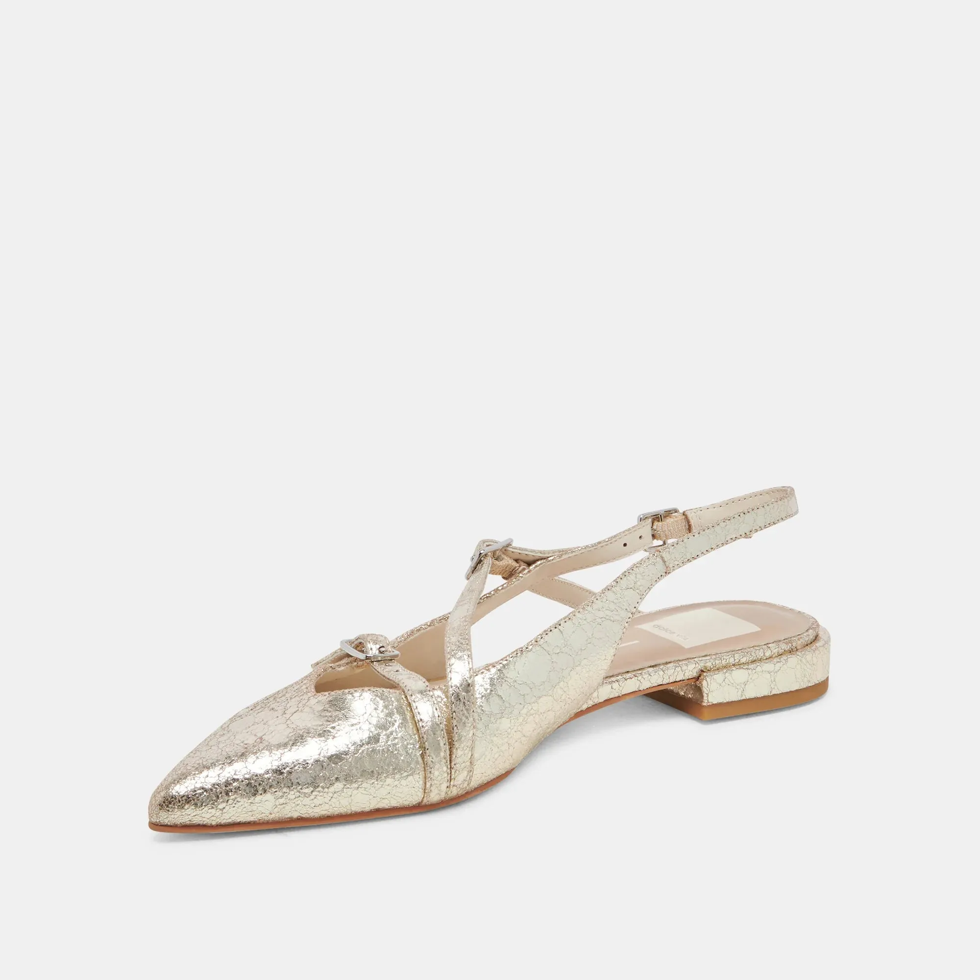 Platinum Distressed Pamla Flats