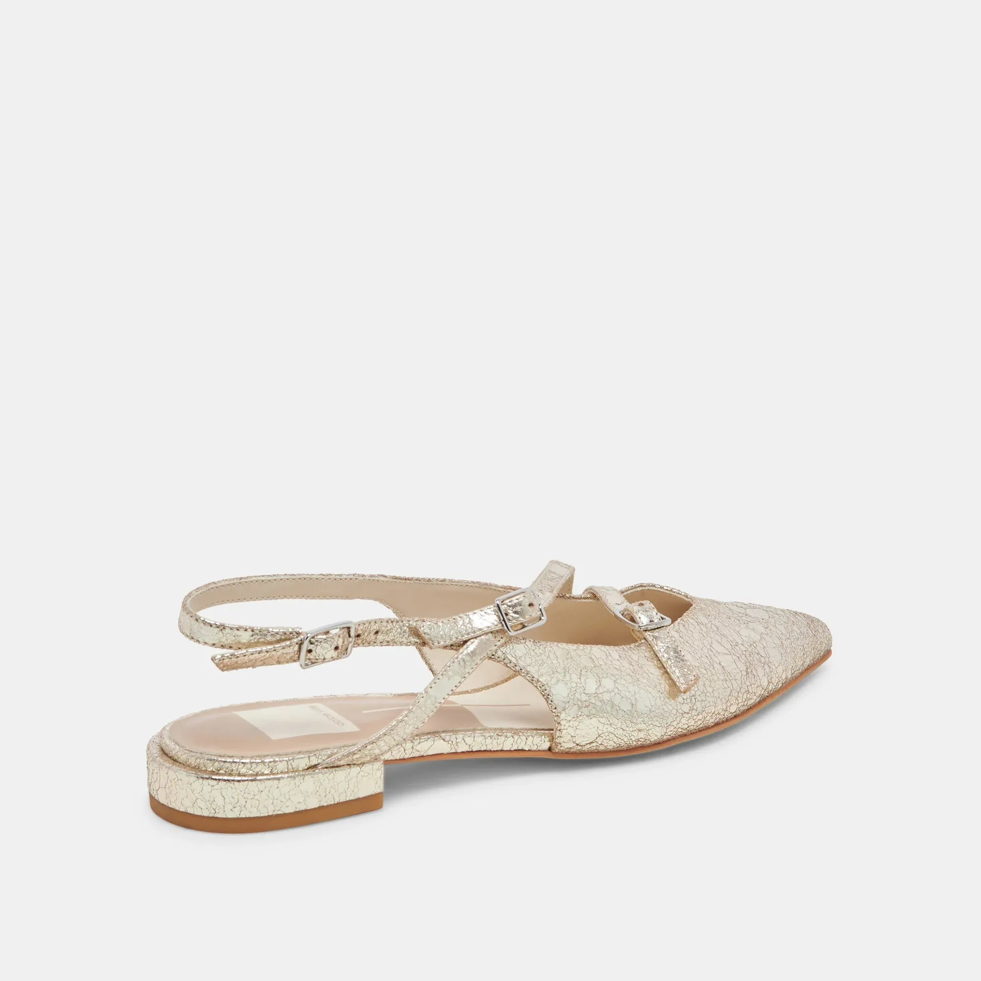 Platinum Distressed Pamla Flats