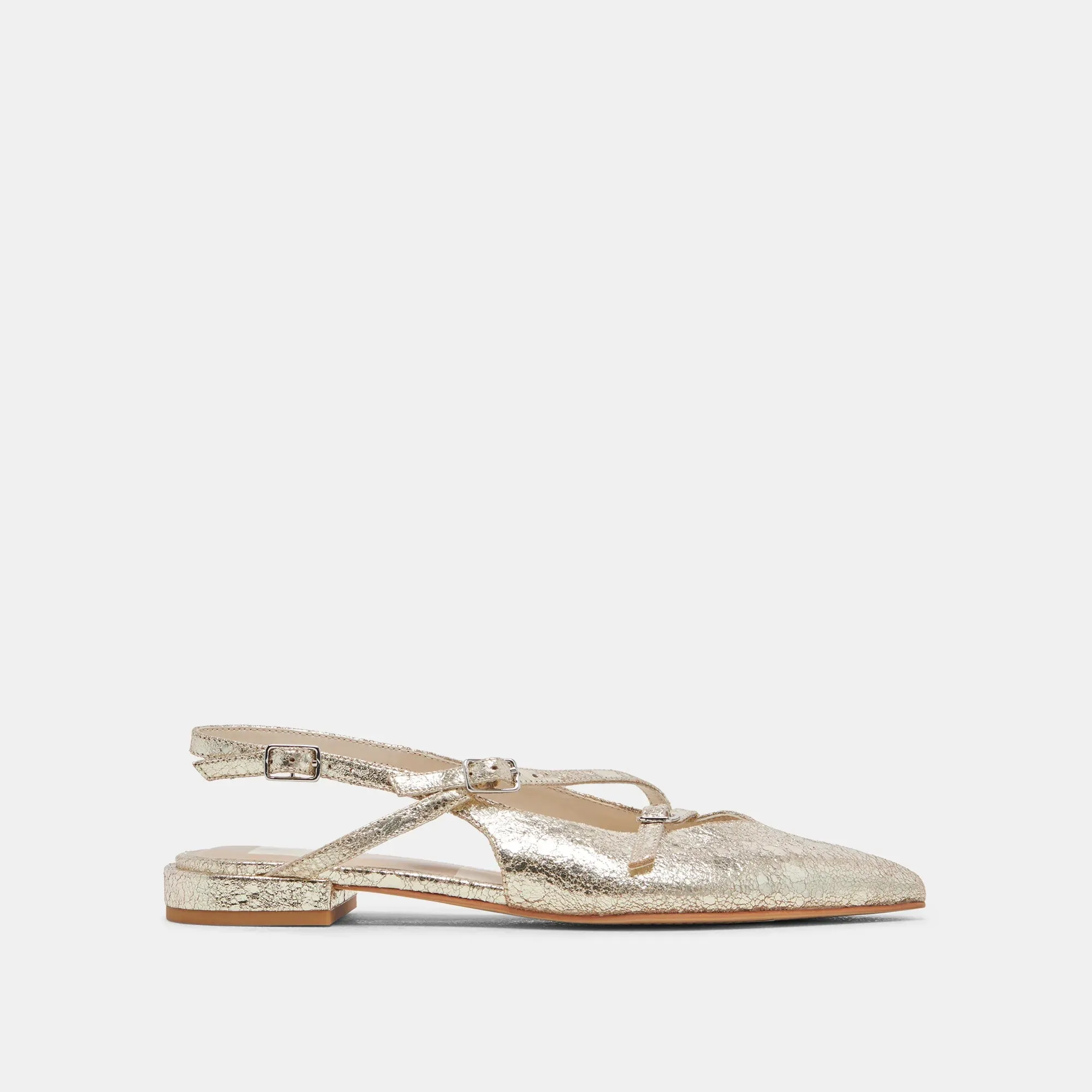 Platinum Distressed Pamla Flats