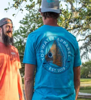 Redfish Badge - Short Sleeve T-Shirt by Topwater