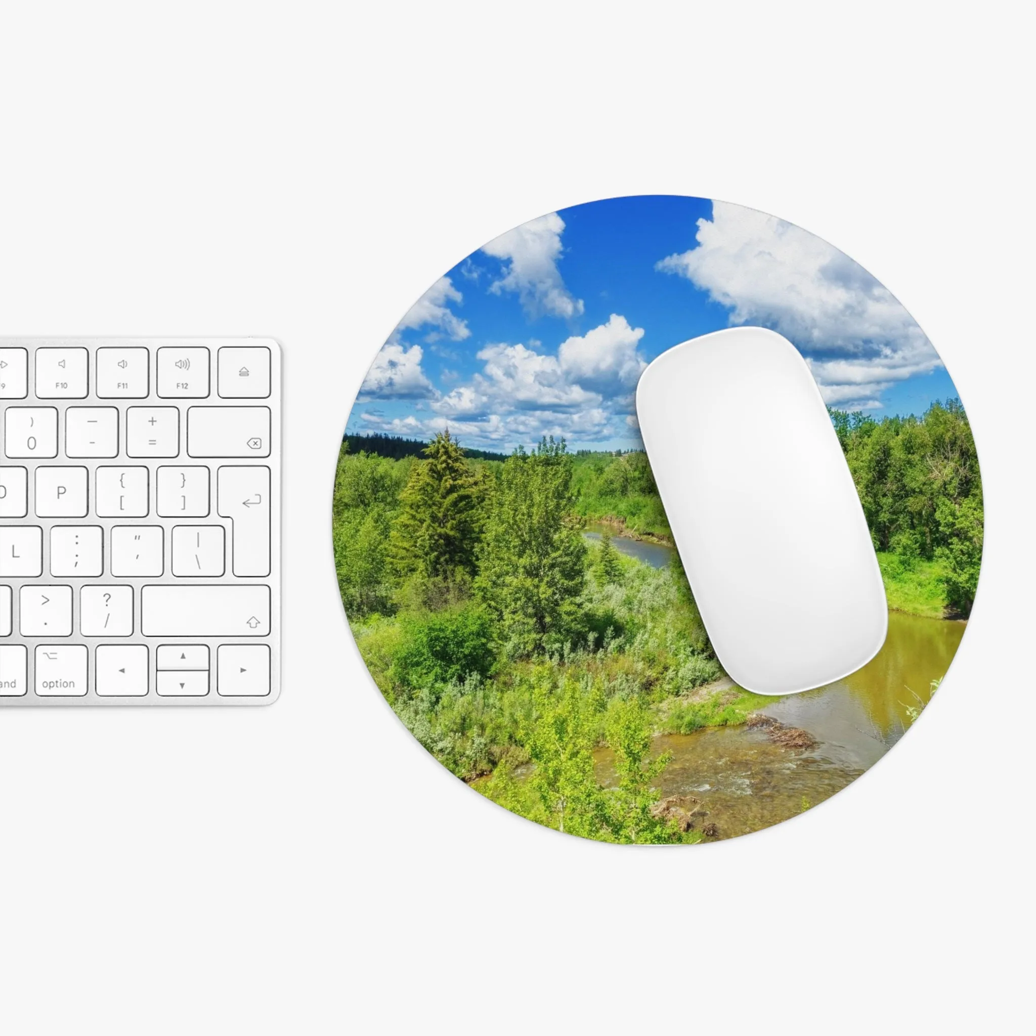Round Mouse Pad  - Fish Creek Park Votier's Flats Lookout