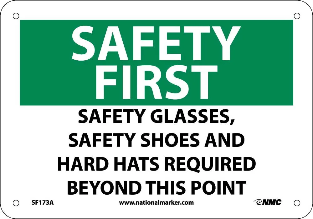 Safety First Ppe Equipment Required Sign