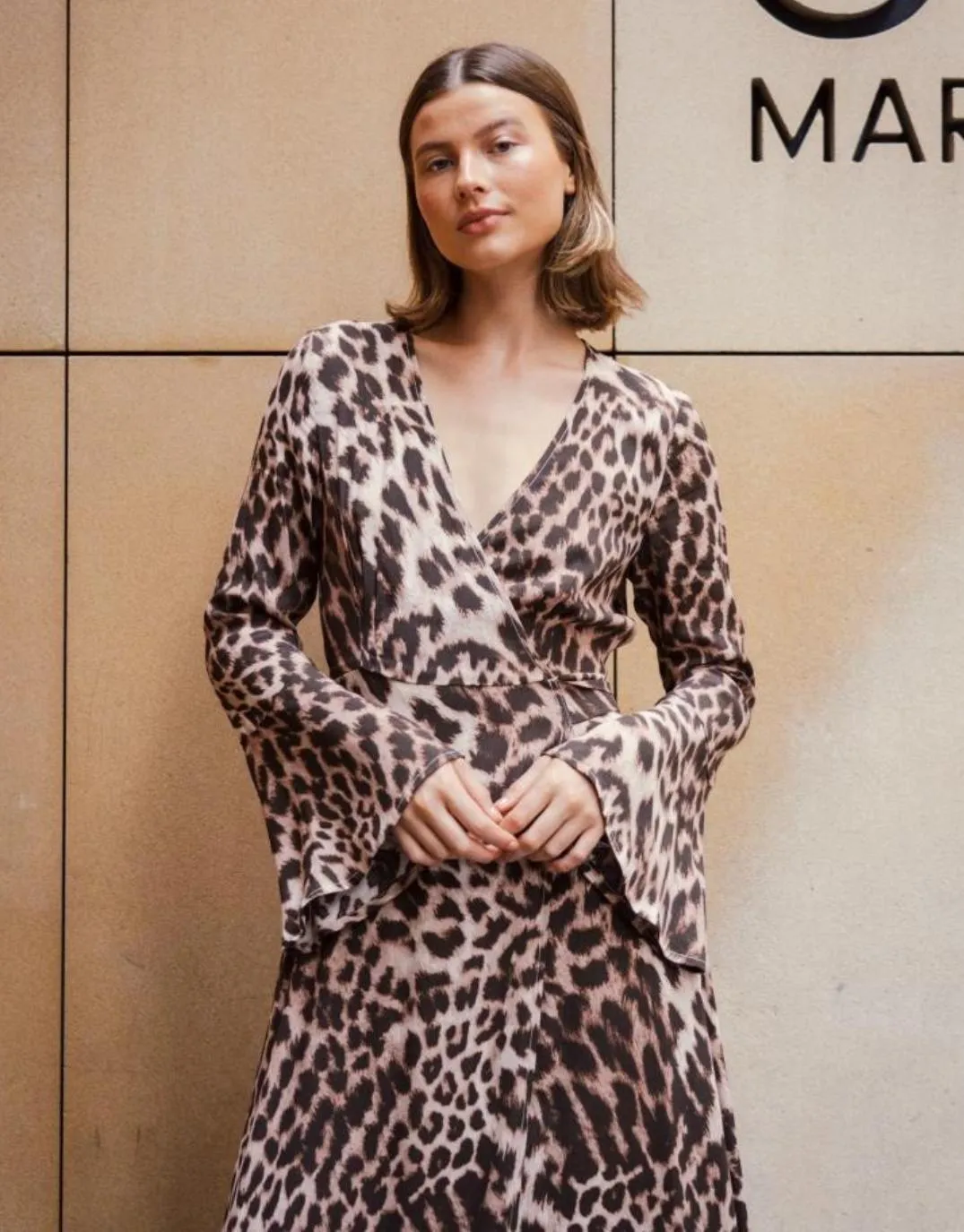 Savannah Wrap Maxi Dress - Animal Print