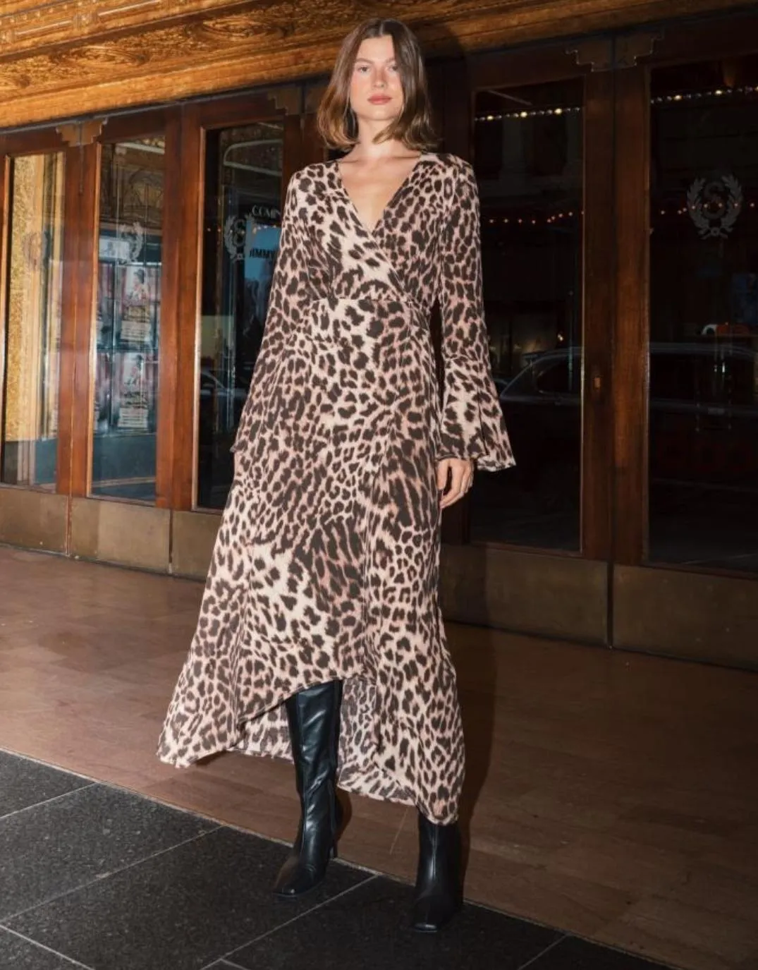 Savannah Wrap Maxi Dress - Animal Print