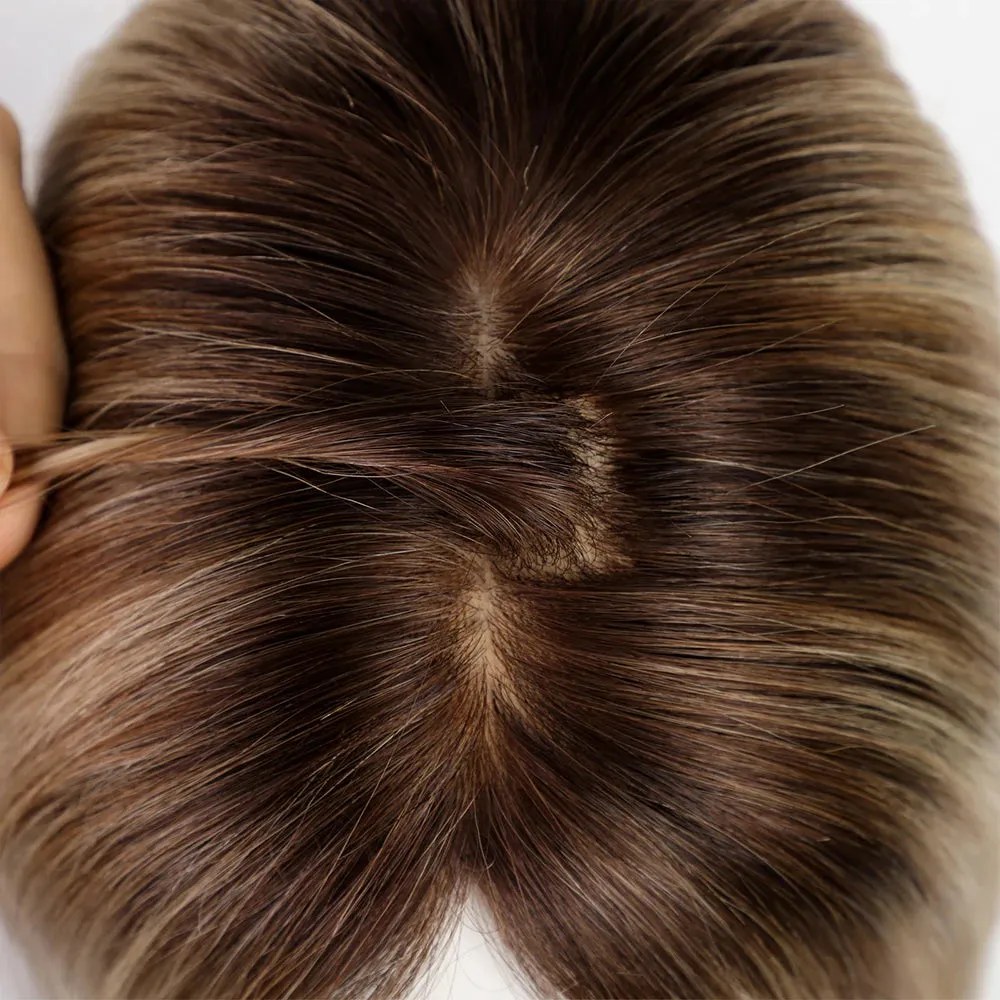 Silk Base Remy Human Hair Toppers  12 Inches