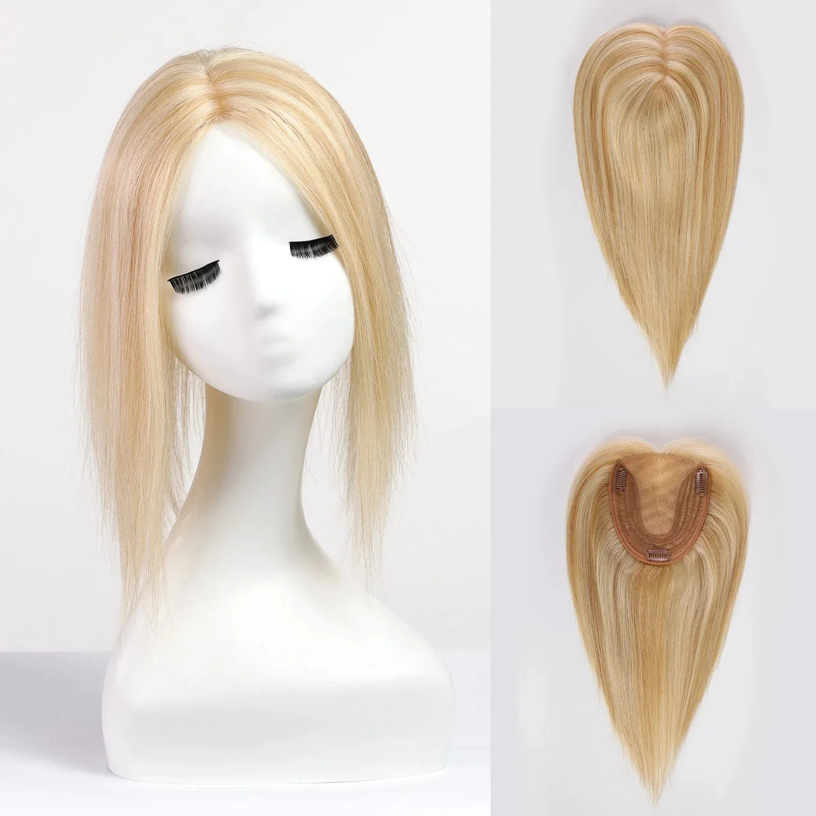Silk Base Remy Human Hair Toppers  12 Inches