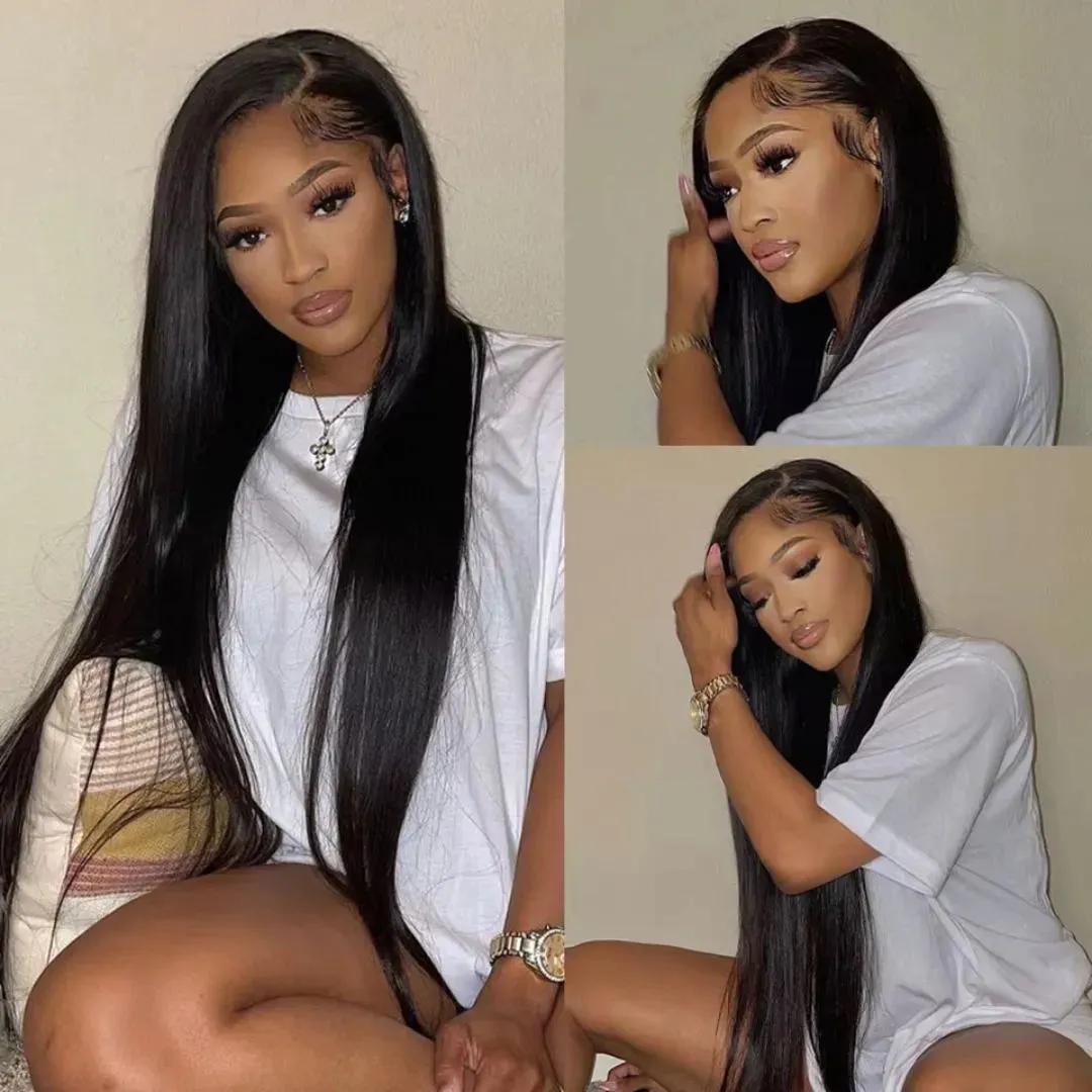 Straight Brazilian Virgin Human Hair Bundles  3 Pieces, 10-40 Inches