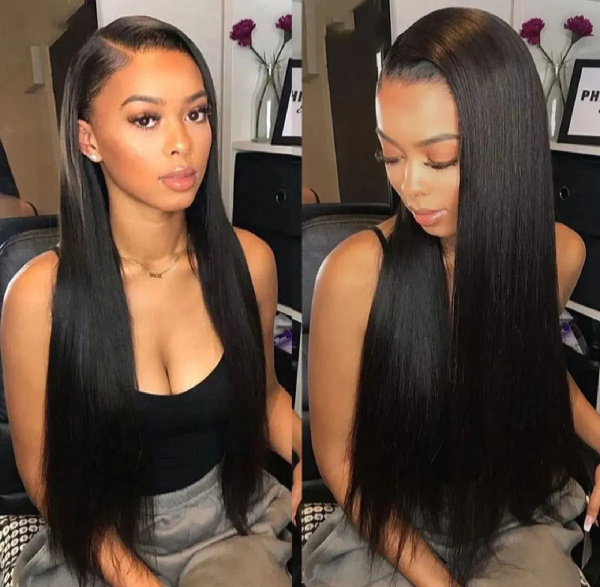 Straight Brazilian Virgin Human Hair Bundles  3 Pieces, 10-40 Inches