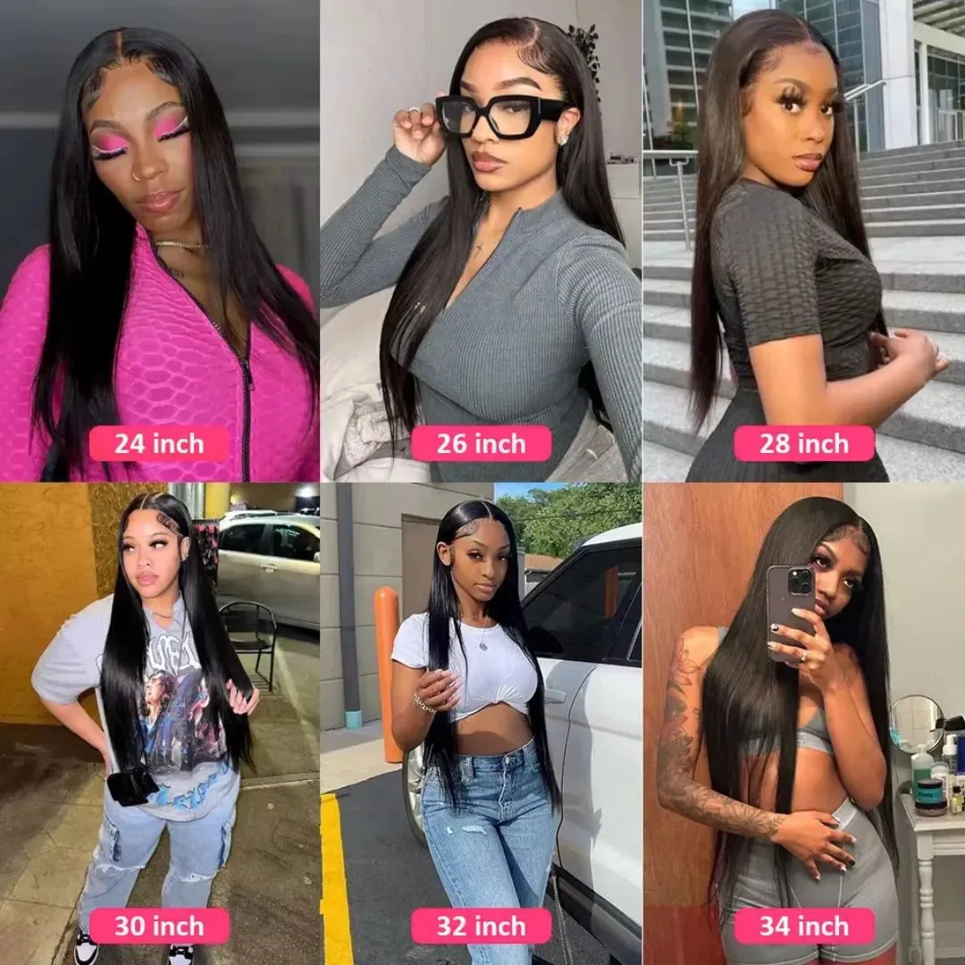 Straight Brazilian Virgin Human Hair Bundles  3 Pieces, 10-40 Inches