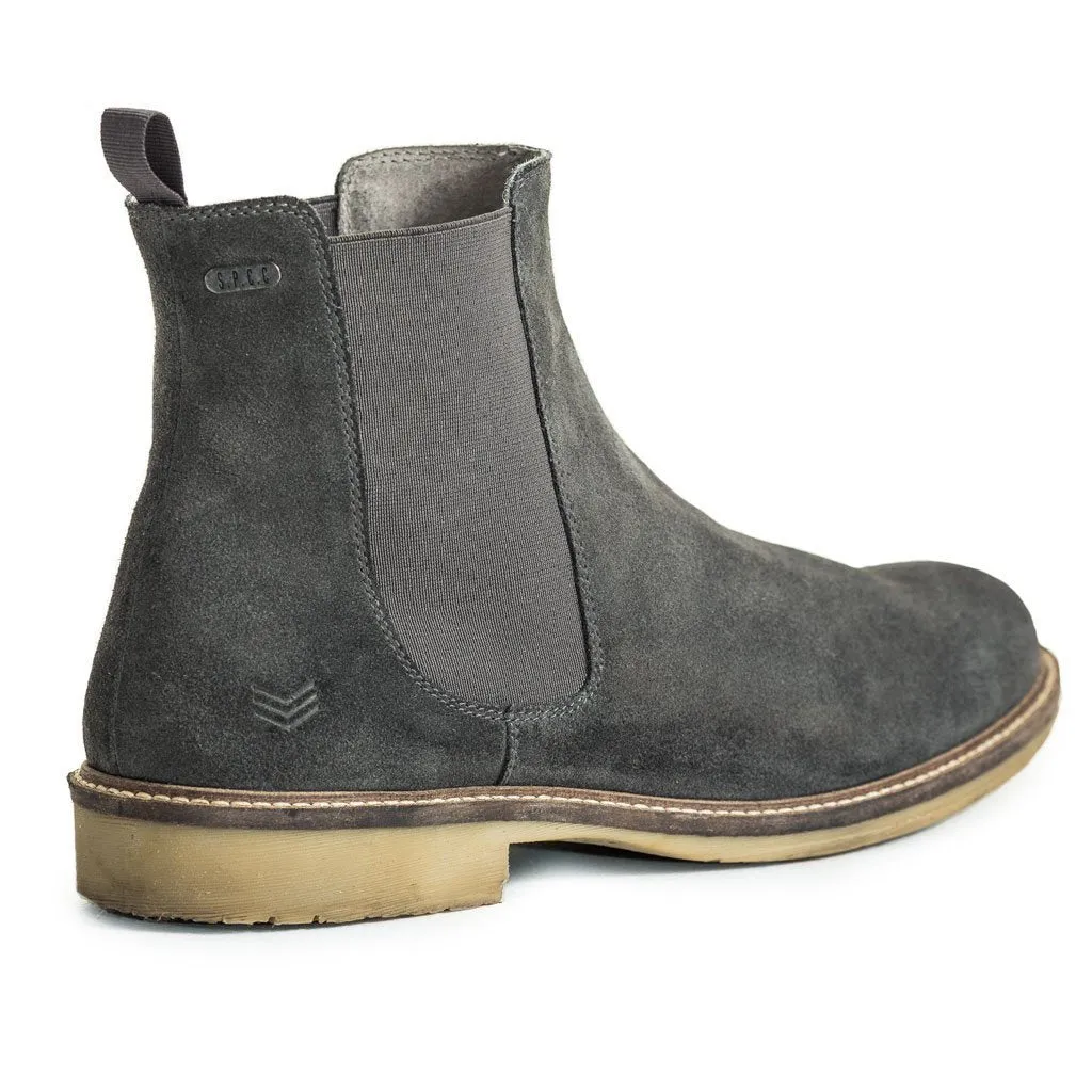 Suede Chelsea Boots - Grey