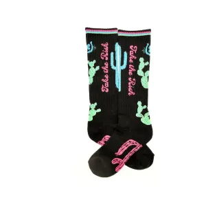 Take The Risk Neon Black Performance Socks