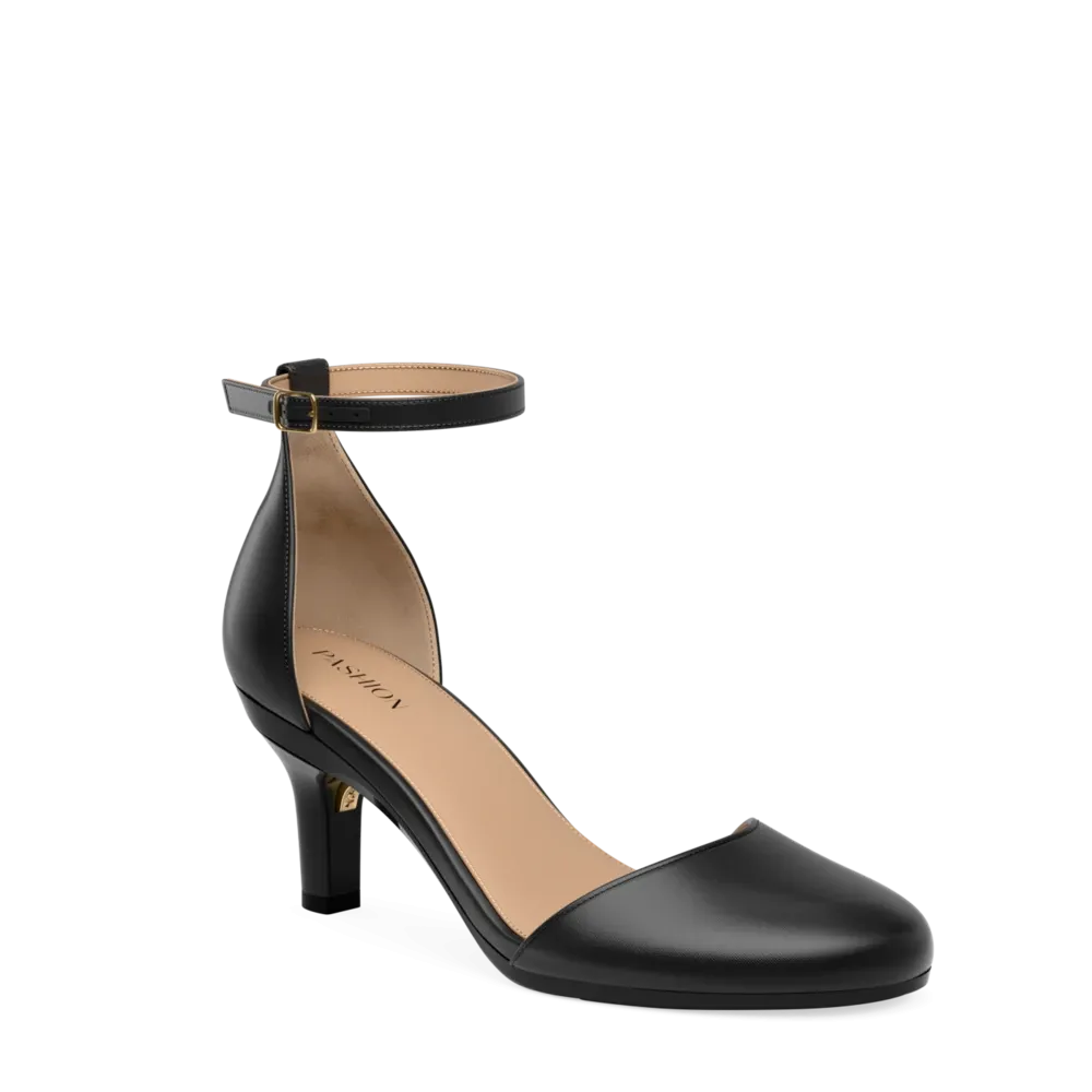The Jocelyn - Coal Satin 3 Stiletto