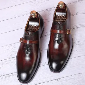 Thin-Strap Dark Oak Wooden Derby