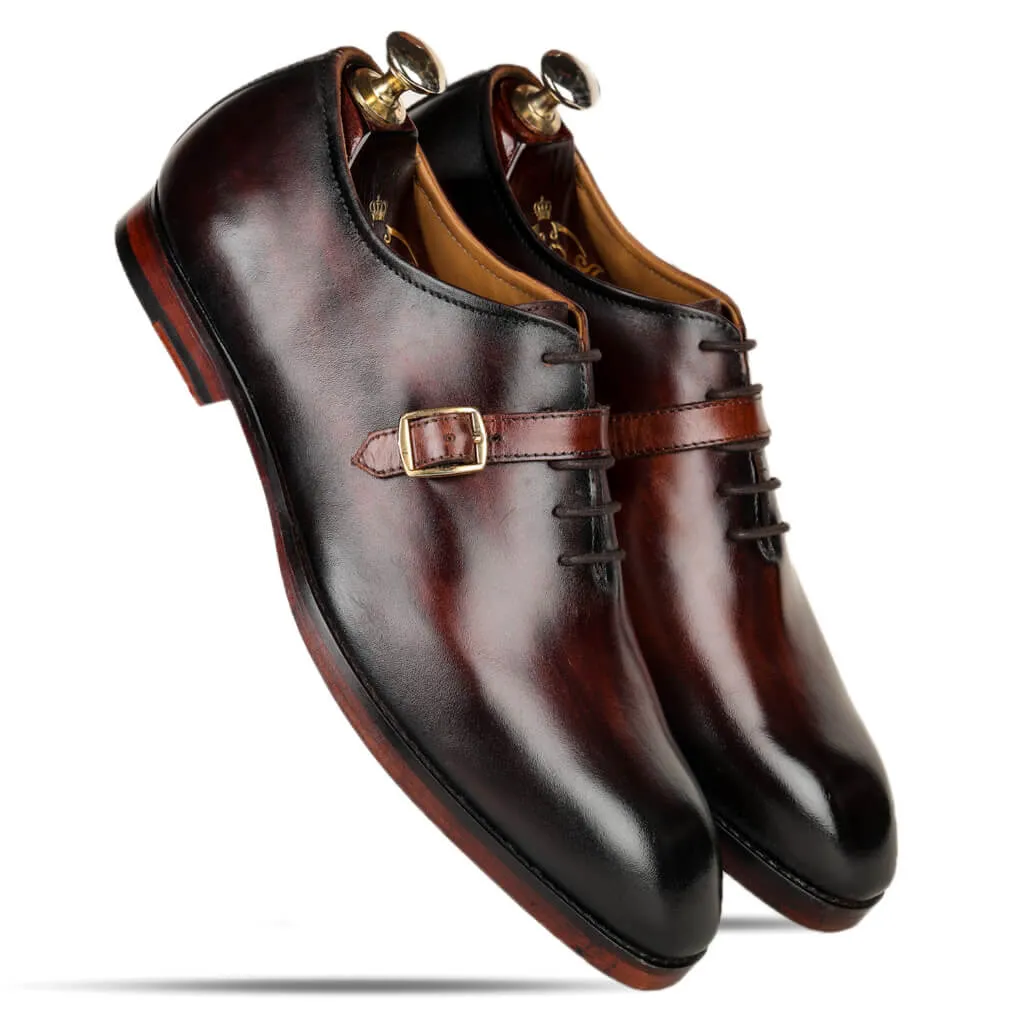 Thin-Strap Dark Oak Wooden Derby