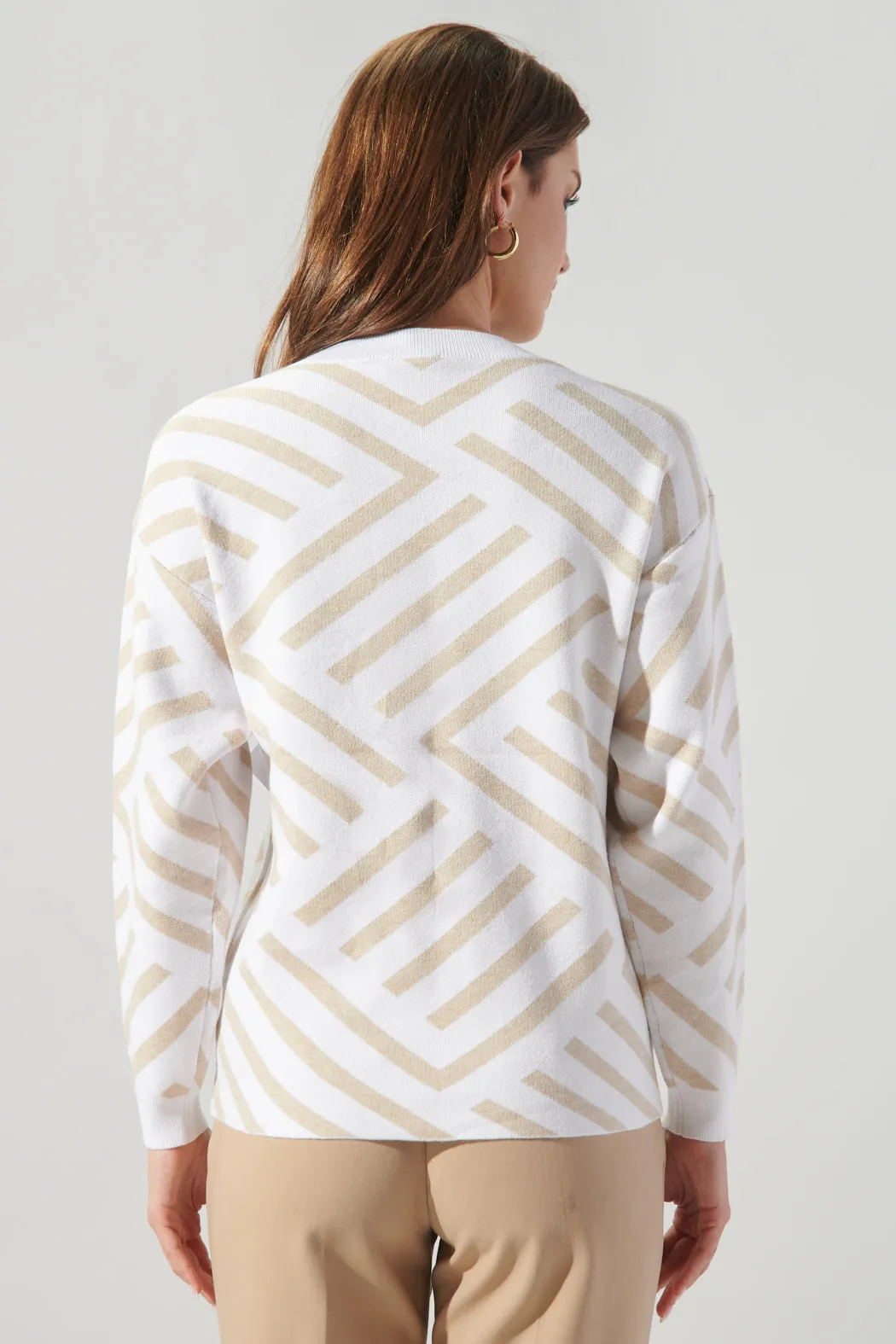 Tiller Comb Pattern Crew Neck Sweater