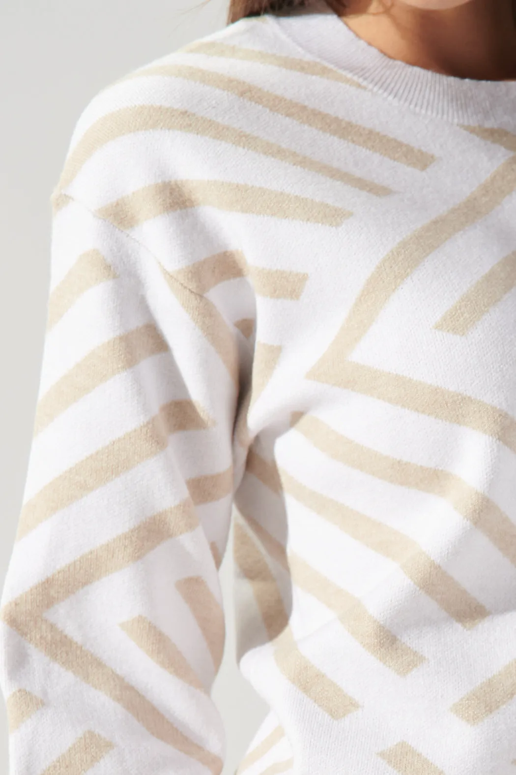 Tiller Comb Pattern Crew Neck Sweater