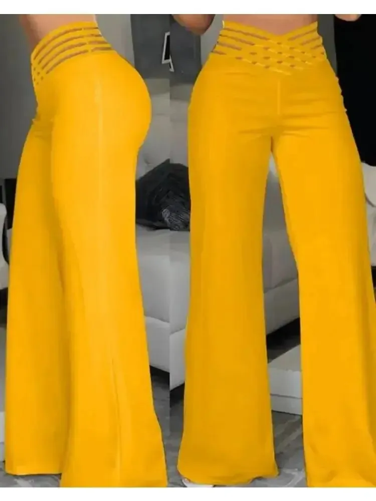 Wenkouban-back to school fit nyc outfit Button Pockets Solid Color Pencil Pants Women's High Waist Khaki Casual Trousers 2025 Summer New Fashion Streetwear Long Pants