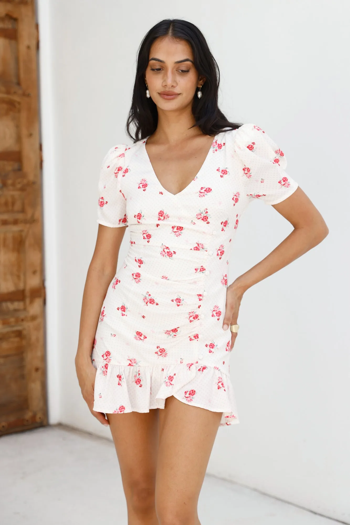 Wildflower Secrets Mini Dress White