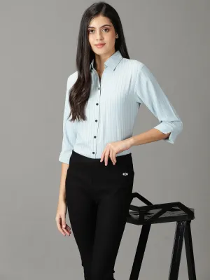 Women Blue Buffalo Checks Casual Shirt