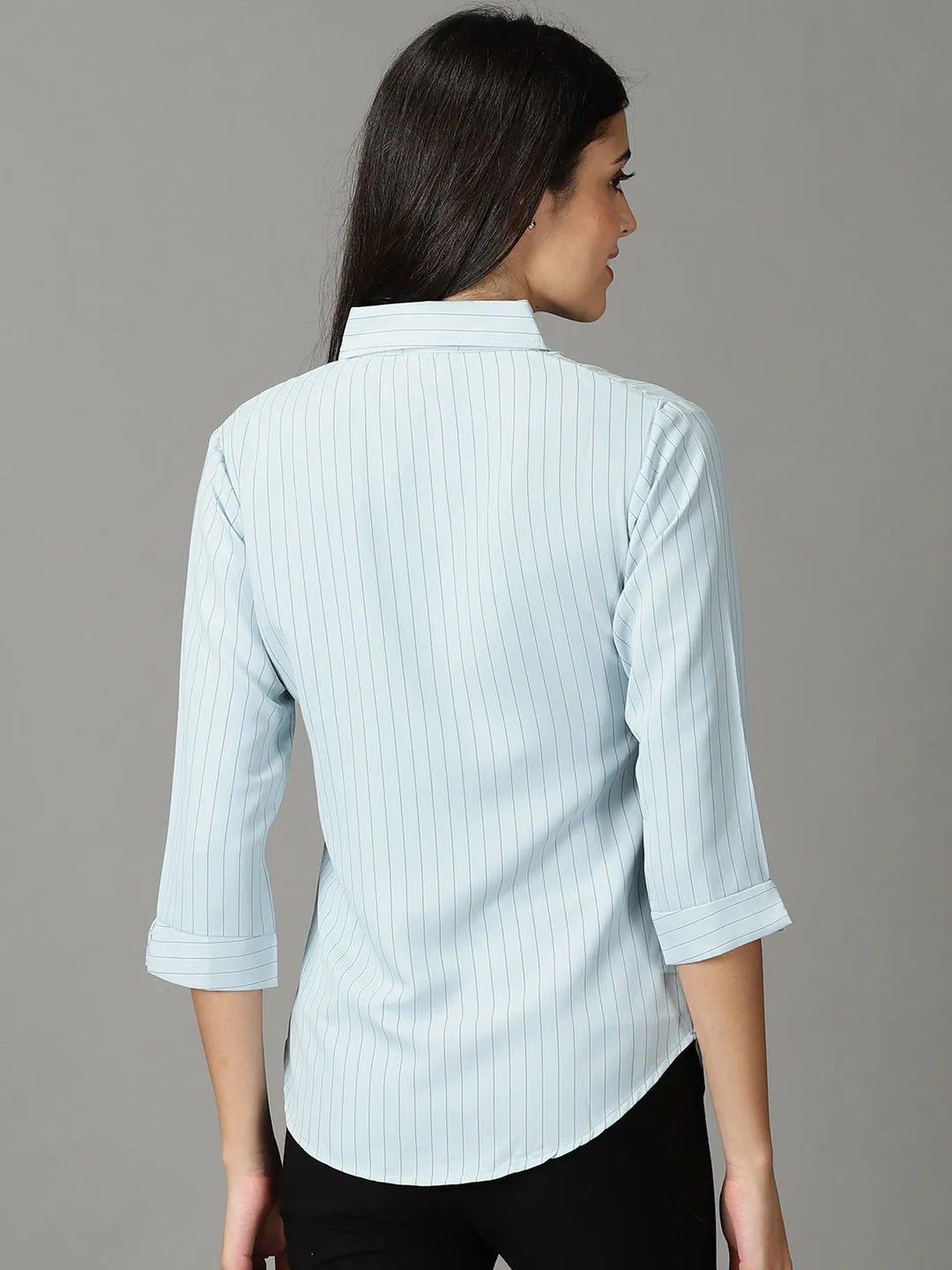 Women Blue Buffalo Checks Casual Shirt