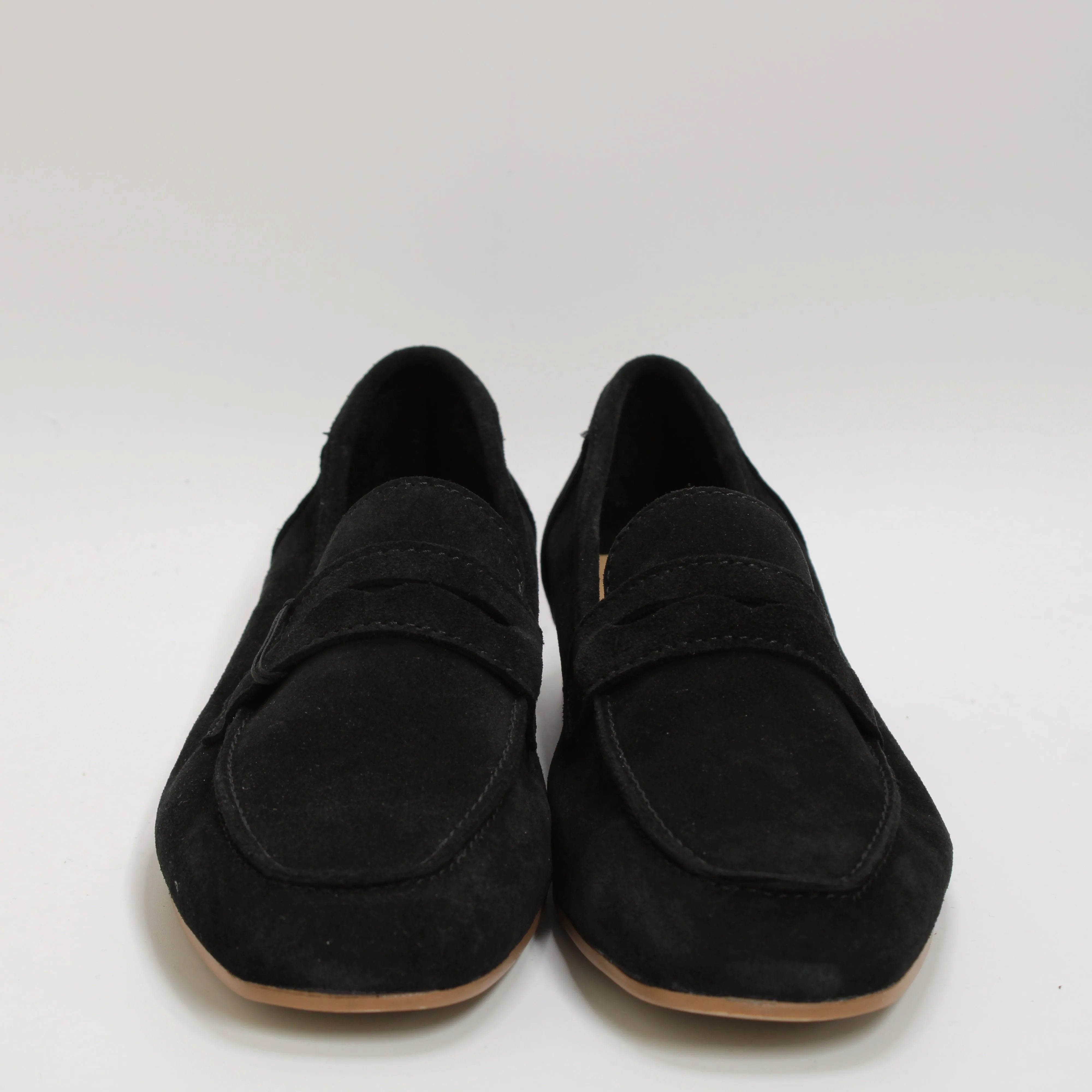Womens Office Fortunate Unstructured Suede Loafer Black Suede